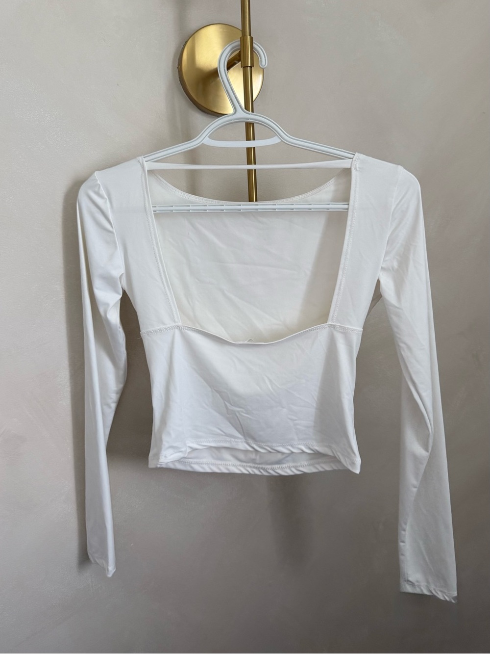 White Square-Neck and Open Back Top
